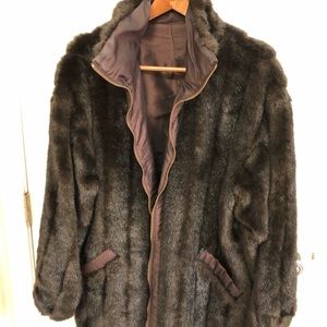 Jackets & Coats - Faux Fur Mink Jacket, Reversible, Size 16 Jackets & Coats - Faux Fur Mink Jacket, Reversible, Size 16